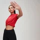 Футболка для выходных Twist Front, малиновая