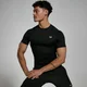 Мужской компрессионный спортивный топ MP Training с короткими рукавами — черный цвет