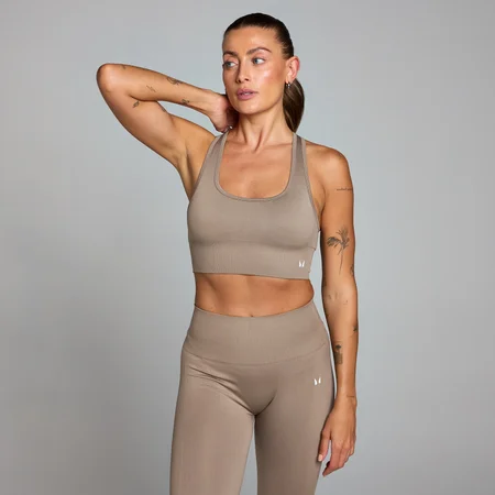 Бесшовное спортивное бра MP Shape — светло-коричневый цвет