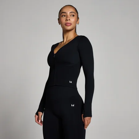 Женская укороченная куртка MP Tempo Seamless - Чёрный
