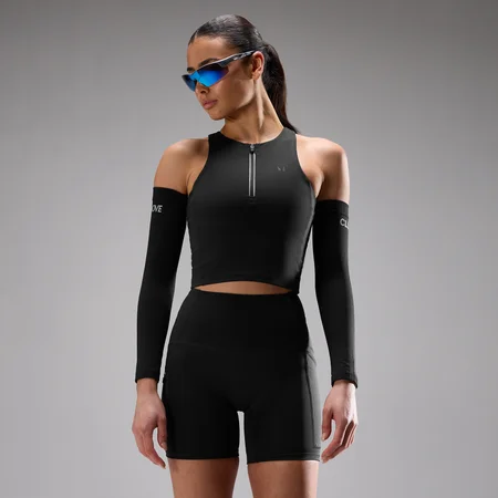 Женский топ MP Velocity Ultra с молнией спереди - Черный