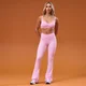 Женские расклёшенные леггинсы MP Tempo со сборкой спереди - Cosmo Pink
