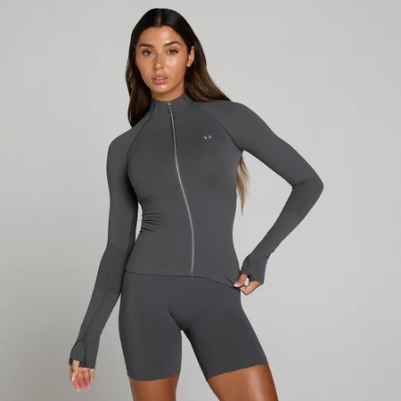 Куртка MP Women's Tempo Ultra Seamless Full Zip - Robust Grey