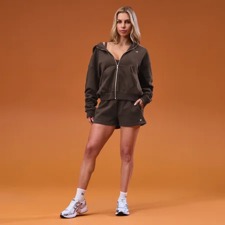 Женское худи MP Women's Basics на молнии - Какао